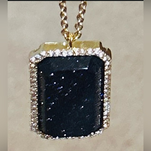 Kate Spade Night Sky Jewels Resin Pendant Neck-lace, Blue with crystals - Picture 3 of 8